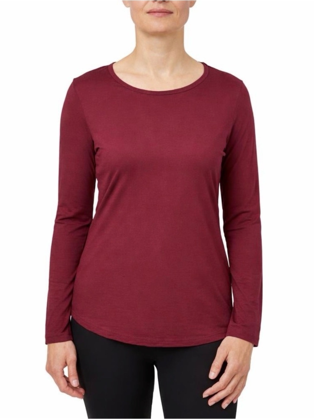 Seg’ments 100% Merino Wool Long Sleeve Top Dark Red Base Layer Hiking Outdoors